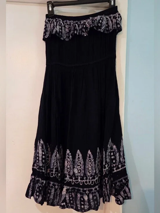 Belize Women's Navy Blue Strapless Coverup, Free Size O/S