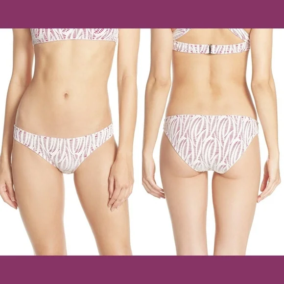 NWT $125 PRISM Punta‎ Bikini Bottoms in Ivory/Fuchia-Rose [SZ 42 IT]