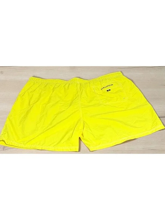 Nautica Swim Shorts Mens 6XL Yellow Performance Boxer Liner Quick Dry Trunks NEW
