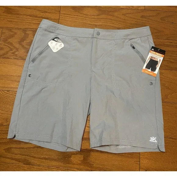 ZEROXPOSUR Mens Sun Smart Paddle Shorts Sz Large Gray Quick Dry UPF 30 NWT $50