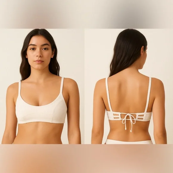 Letarte‎ White Bandage Bikini Top Sz. S
