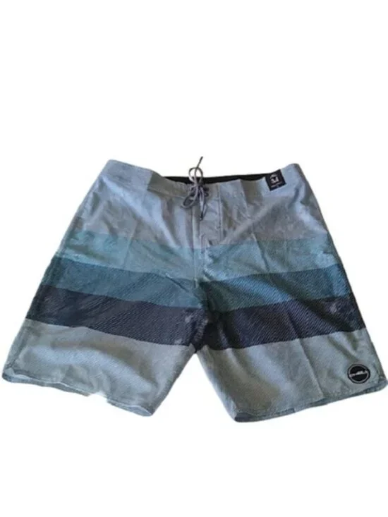 O'Neill Men's Mid-Length Ultrasuede Region Board Shorts, Greys, Size 34