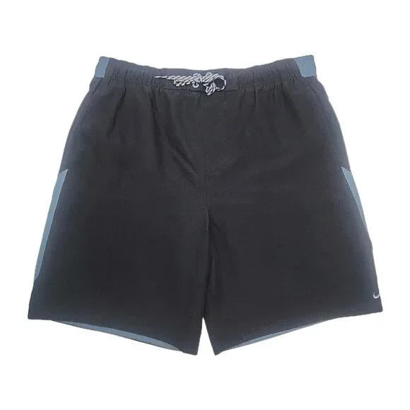 Nike Swim Shorts Trunks Men Sz Large Black Gray 9