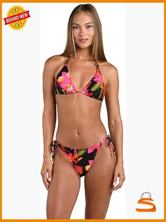 Adjustable Triangle Bikini Top with Removable Cups, Size 4