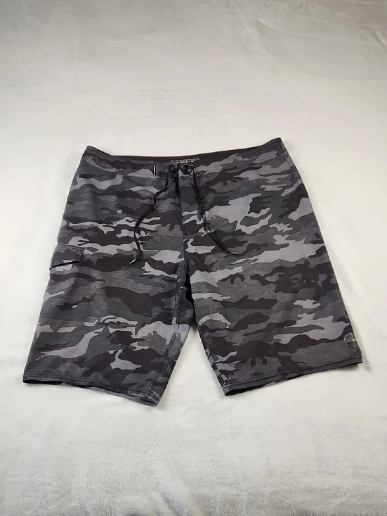 O'Neill Men's Hyperfreak‎ Boardshorts Grey And Black Camo Size 36