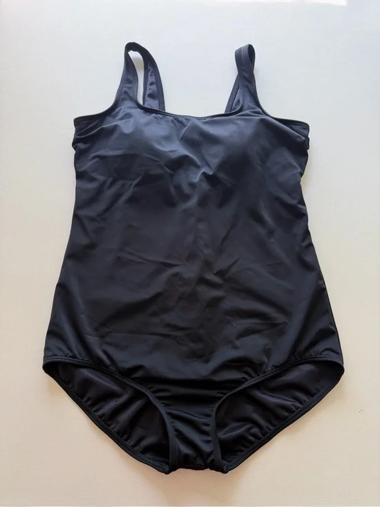 Lands' End Black One-Piece Swimsuit size 16