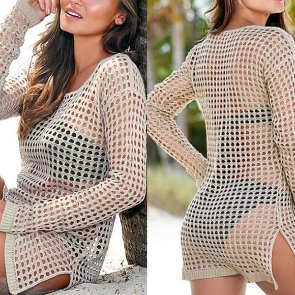 - Mesh Swim Cover-Up Tunic! NEW!