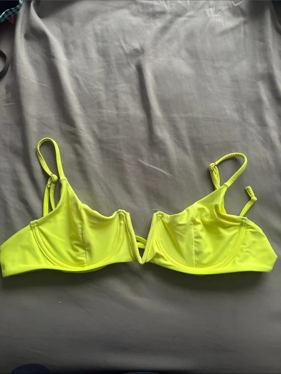 neon yellow bikini top *