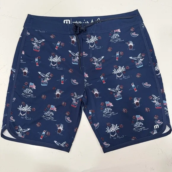 Travis Mathew Men’s Sweet Land Of Beer Boardshorts 38