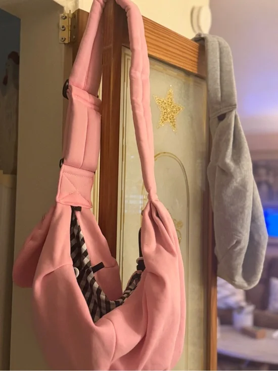 Pink and Gray Duo Pet Crossbody Carriers