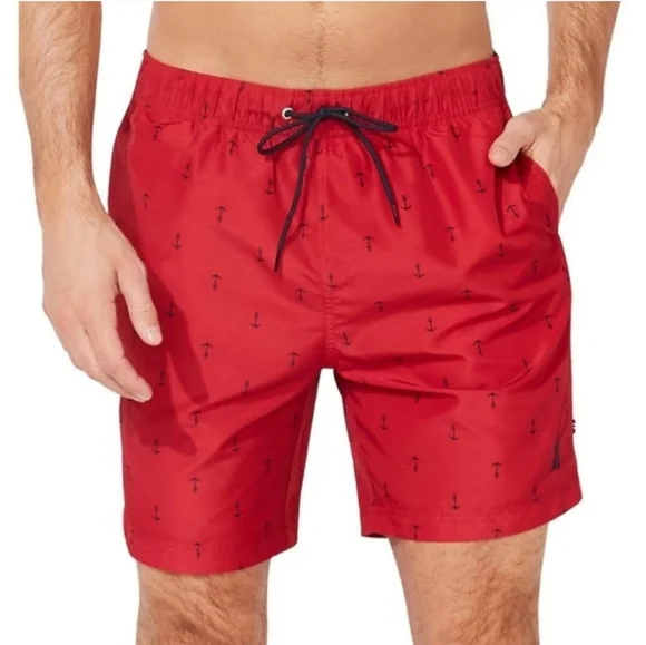 NWT Nautica quick Dry Anchors Swim Trunks Shorts M
