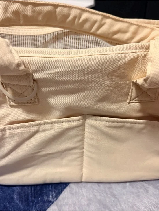 Cream Soft-Sided Dog Carrier Tote - Comfortable Travel Pet Bag