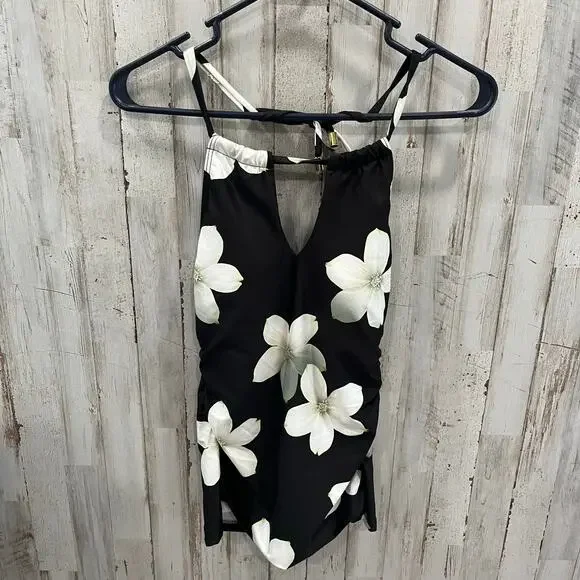 New Ralph Lauren Swim Tankini Top Villa Floral High Neck LROHQ89 Sz 6