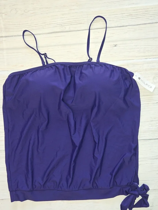 Holipick Purple Tankini Swim Top Size Large NWT