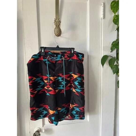 Men’s size Medium Colorful Abstract Swim Trunks