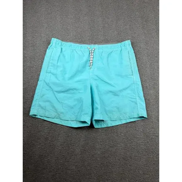 Men's Aqua Blue Swim Trunks with Mesh‎ Lining Size Medium