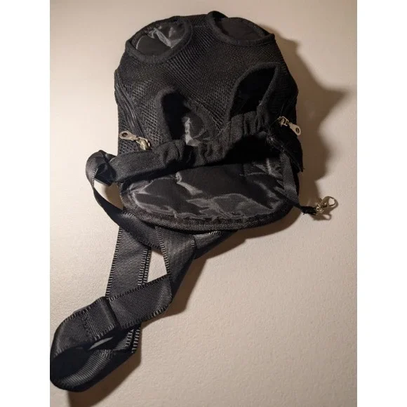 Black Pet Carrier Backpack – Front-Facing Adjustable Dog & Cat Sling, Breathable