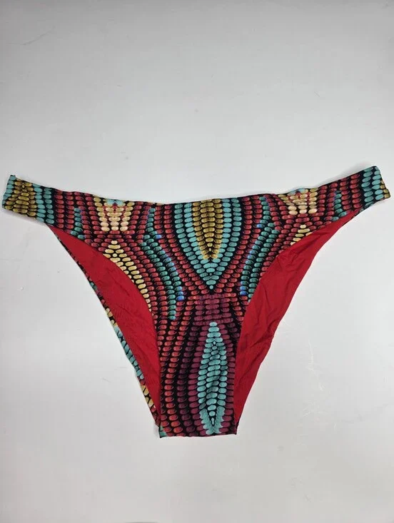 NEW Miss Bikini Luxe Bikini Bottoms Multicolor Large