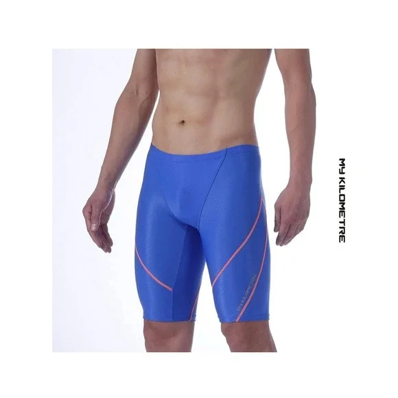 MY KILOMETRE Men's Swimsuit Jammer Solid Swim Jammers Endurance Long Racing