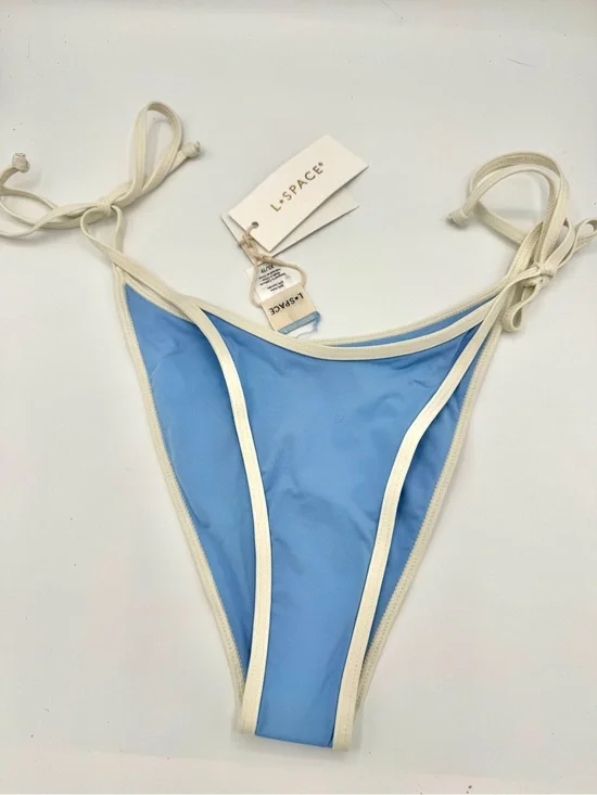 NWT L Space Levy Classic Swim Bottom in Aura Blue / Cream Bikini