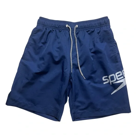 Speedo Men’s Navy Blue‎ Lined Swim Trunks Swim Shorts SZ S