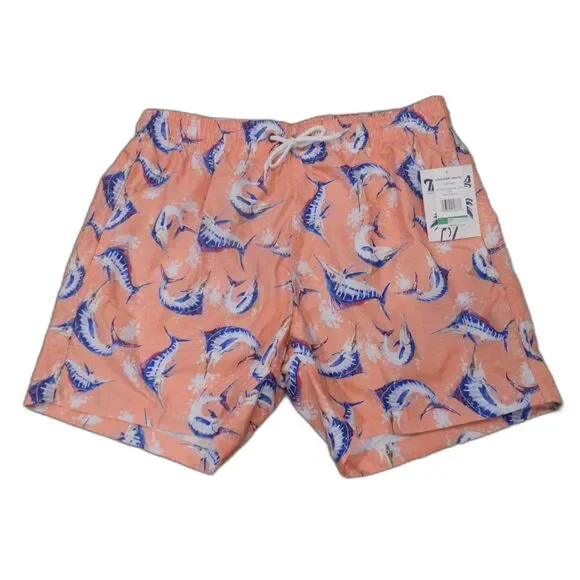 Trunks Beachwear Swimsuit Trunks Sano Short Chambray Sailfish Size Large NWT