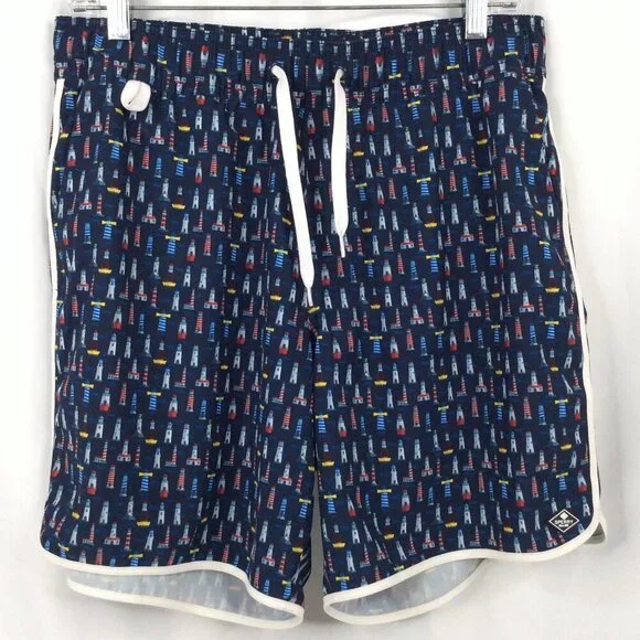 Sperry Swim Trunks‎ Mens Size Medium Unlined Hybrid Pockets Drawstring Shorts