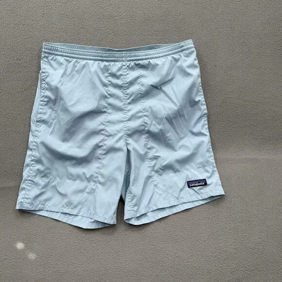 Patagonia Shorts Mens Small‎ Blue Mesh Lined Swim Trunks Drawstring Quick Dry