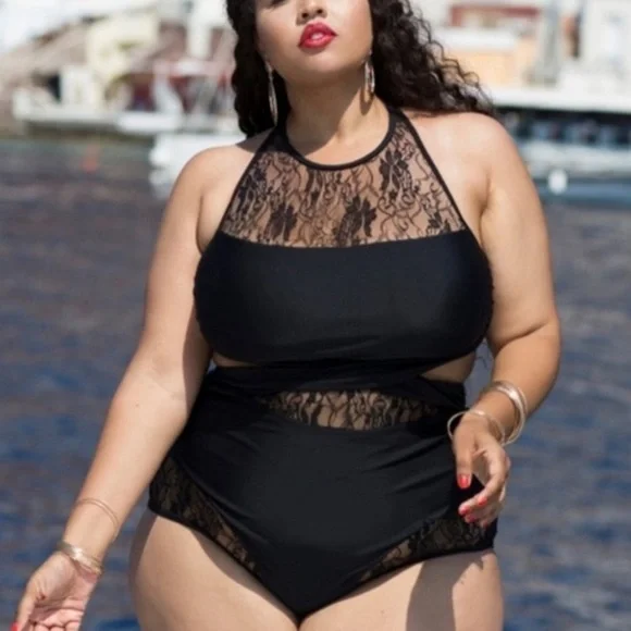 Swimsuits for All x GabiFresh Lace Cutout Electra 14‎ D/DD CUP Monokini