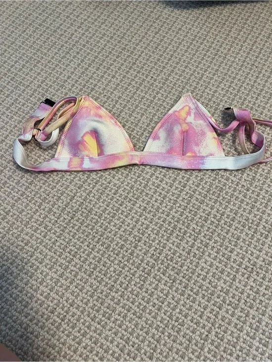 triangl swimwear Pastel Pink & Peach Triangle Bikini Top