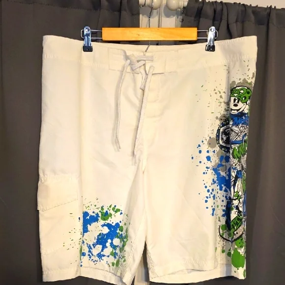 Disneyland Resort Mens Swim/Board Shorts Mickey Beach‎ Cruise Pocket Sz 40 EUC