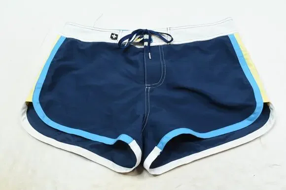 Andrew Christian Swim Shorts Mens 30 Navy Blue Drawstring 2.5