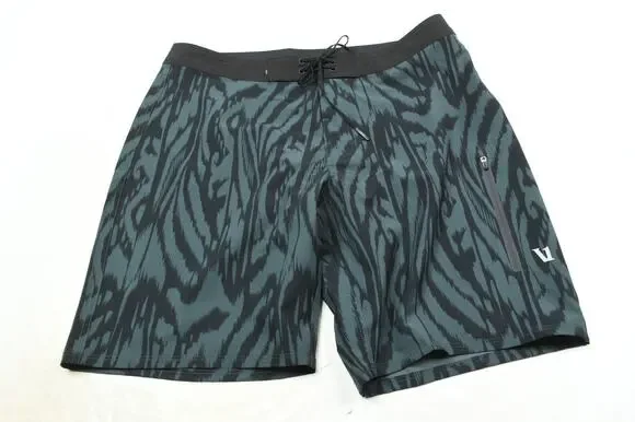 Vuori Infinity Board Shorts Mens 32 Smoked Beryl Mirage Drawstring Stretch Swim