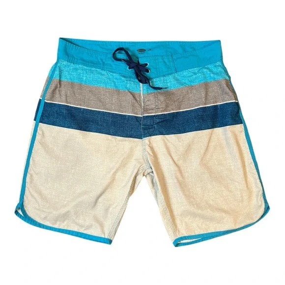 Old Navy Men’s‎ Swim Board Shorts Color Blue & Gray Size Large