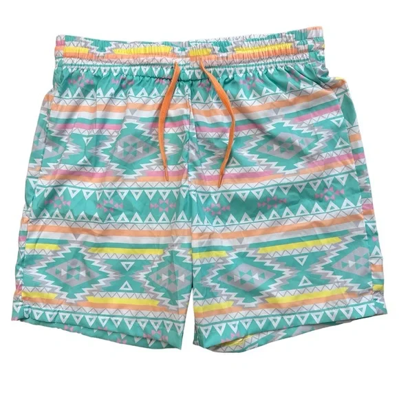 Chubbies Pastel Aztec‎ Tribal Print Men’s Size Large Trunks/Shorts Multicolored