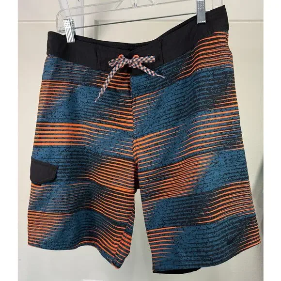 Nike Board Shorts Mens‎ 32 Medium (32) Swim Trunks Hook & Loop Side Pocket
