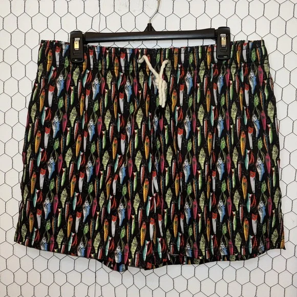 Two Left Feet Fishing Lure Swim Trunks