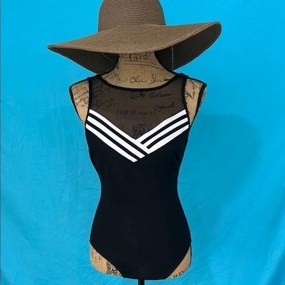Longitude Vintage Black and White Swimsuit