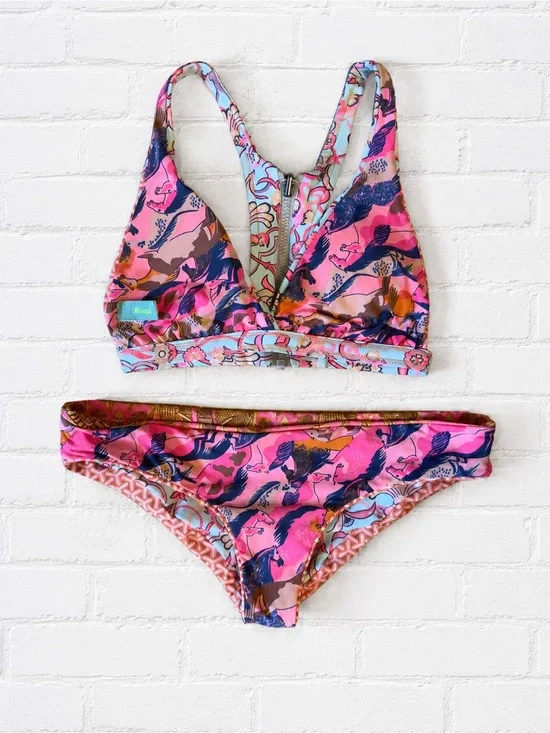 Maaji Horse Pink Multi-Color Printed Bikini Set