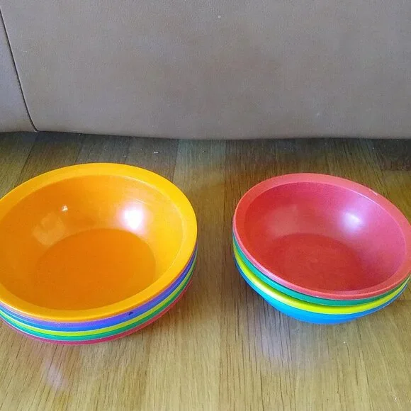 Large Colored Paint / sorting bowls 7