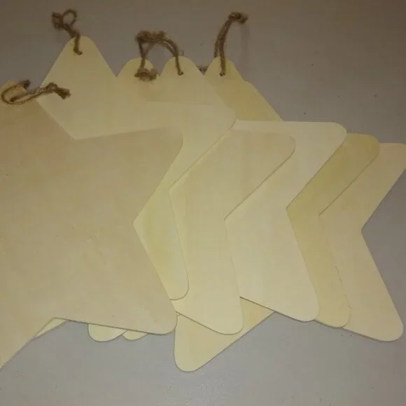 Wooden Craft star shapes 10