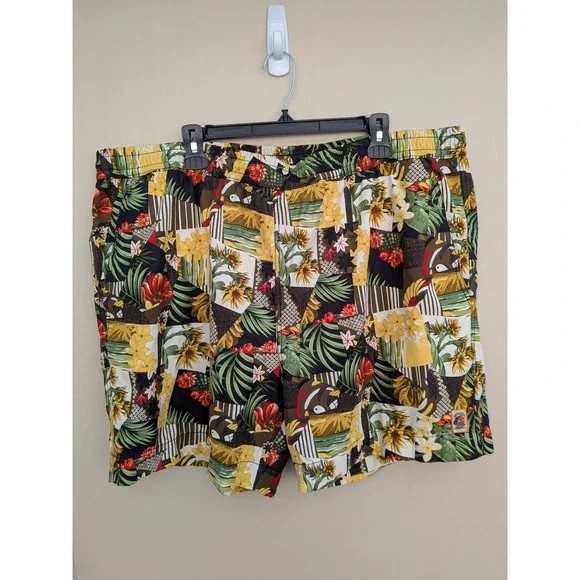 Tommy‎ Bahama Tropical Patchwork Swim Trunks Shorts Men's XXL
