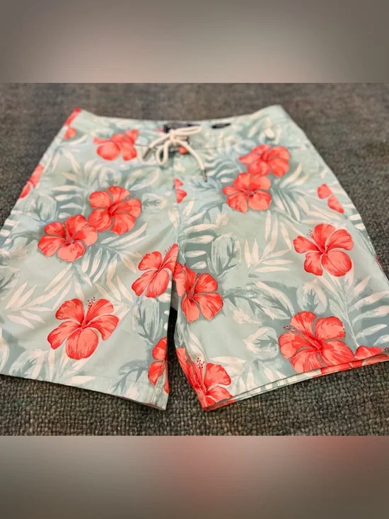 Abercrombie & Fitch Shorts Blue Cargo Floral Lined Board Swim Men’s 31