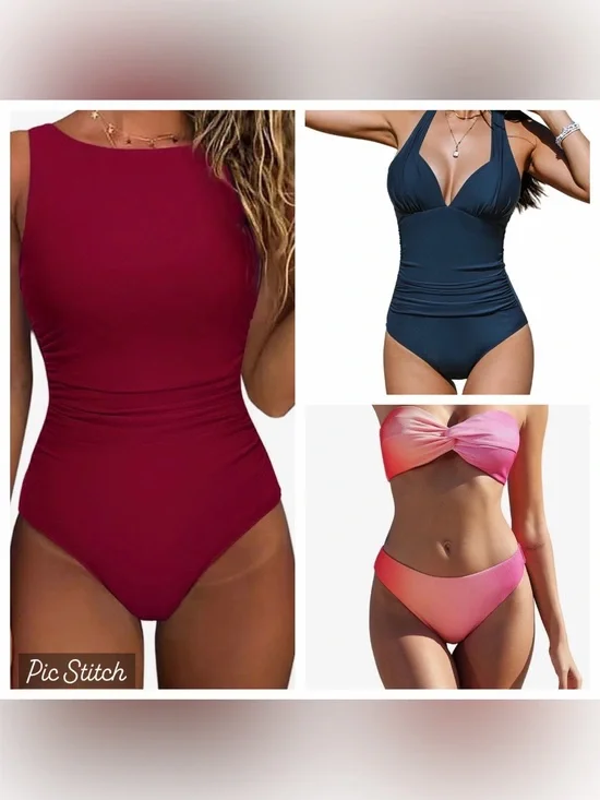 Bundle of 3 New Bathing Suits- Cupshe, Zaful, Etc Size Small