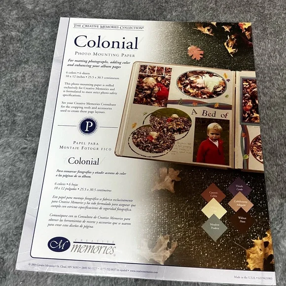 Creative Memories Colonial Photo Mounting Paper 10x12