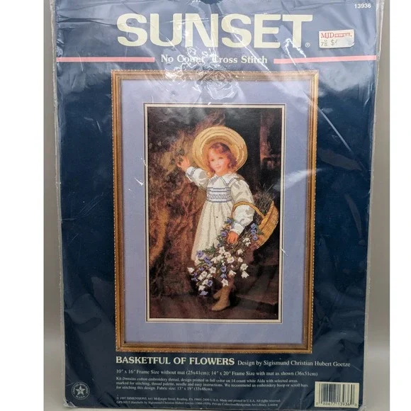 Vintage‎ Sunset Stamped Cross Stitch 