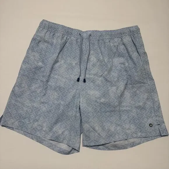 Peter Millar Trunks Mens Large Blue Crown Swimming Surfing Logo With Koozie NWT