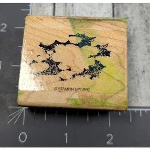 Stampin' Up! Spooky Clouds Sky Halloween 1992 Rubber Stamp Wood #J6