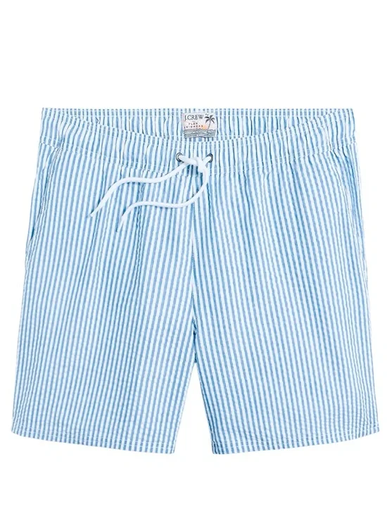 J. Crew 6'' swim trunk in seersucker Size Medium NWT