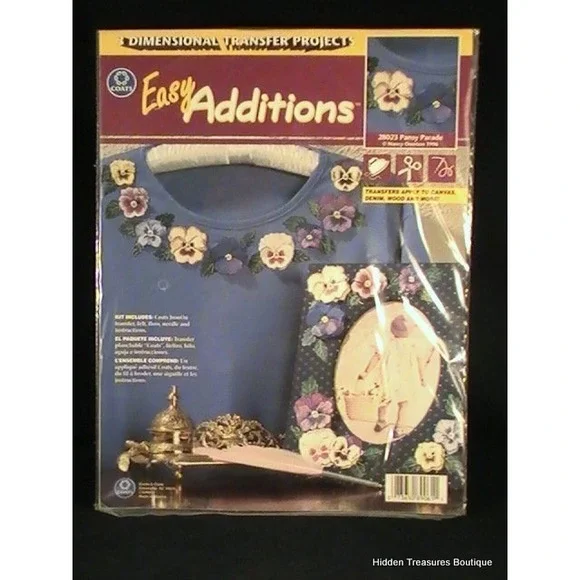 Pansy Parade 3D Transfer Kit by Coats and Clark #28023‎